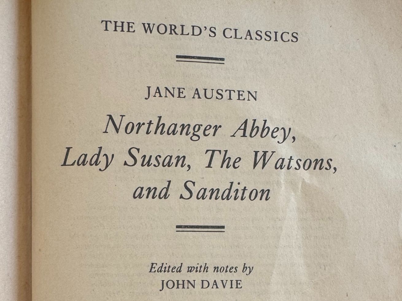 Northanger Abbey by Jane Austen