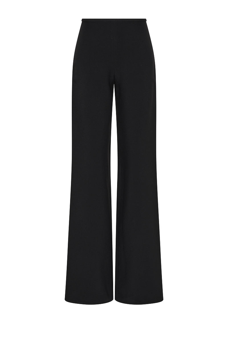 パンツ CADY CREPE TROUSERS WITH BELT Cady crêpe trousers with belt loops and rib | Emporio Armani